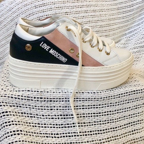 love moschino platform sneakers